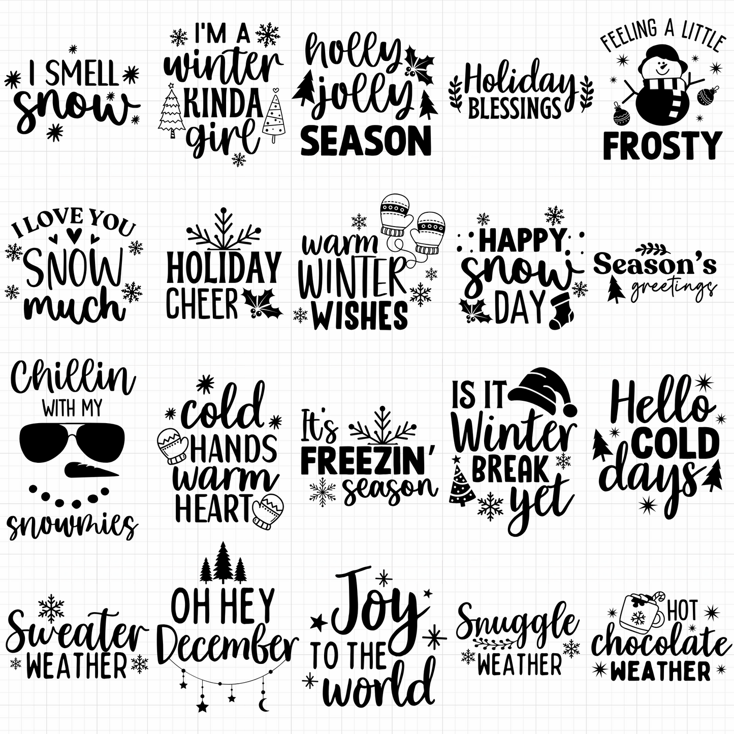 winter svg bundle