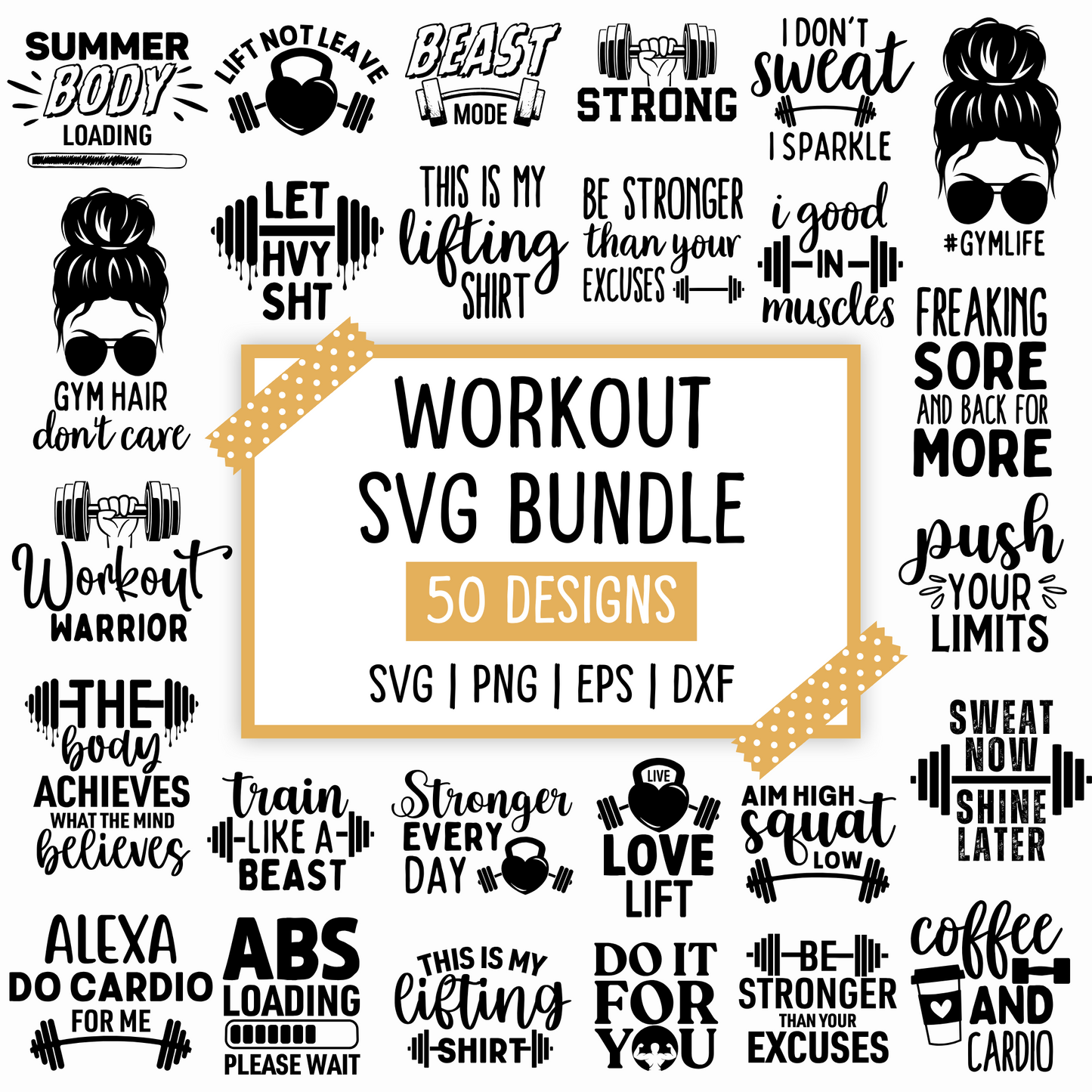 workout svg bundle