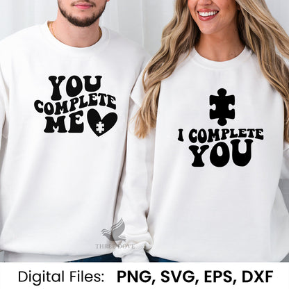 You Complete Me and I Complete You Matching SVG